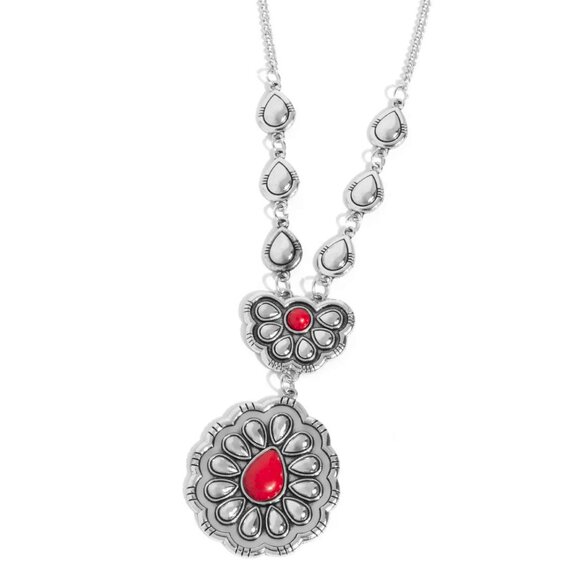 Paparazzi Jewelry Accessories - Refreshing Reality - Red Necklace - NEW!! - Picture 2 of 6